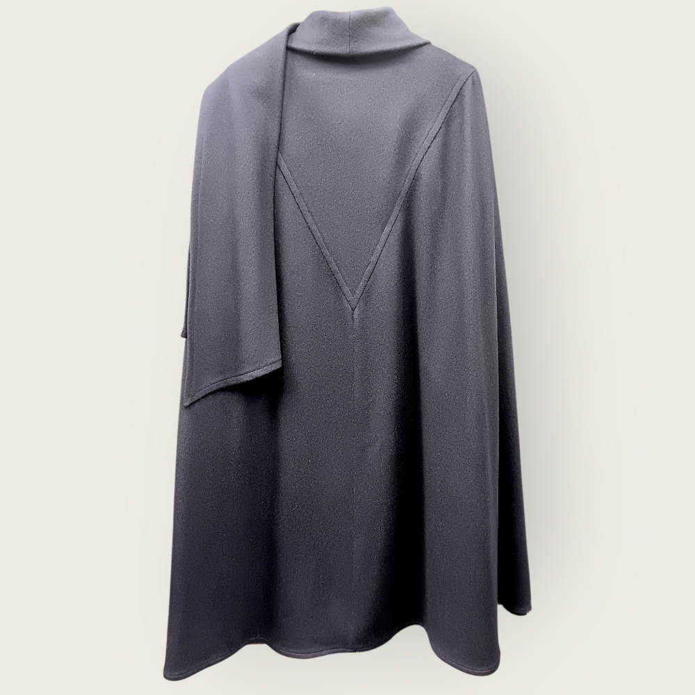 Elegant 1960s Purple Mauve Cape Coat by Gemini - 100% Wool - M - Picture 3 of 10